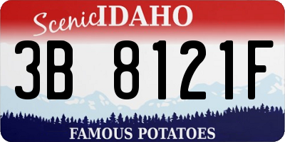 ID license plate 3B8121F