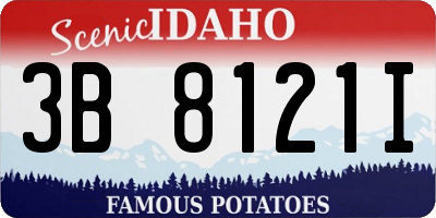ID license plate 3B8121I