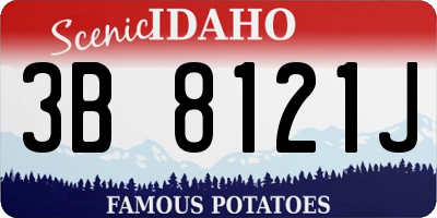 ID license plate 3B8121J