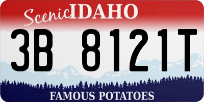 ID license plate 3B8121T