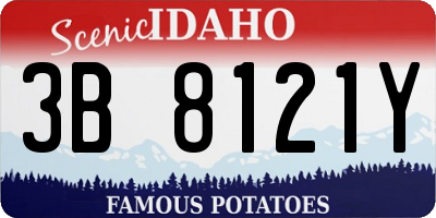 ID license plate 3B8121Y