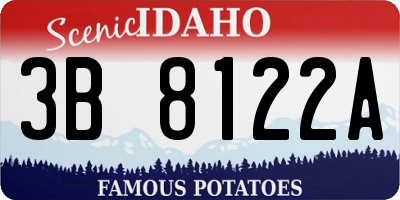 ID license plate 3B8122A