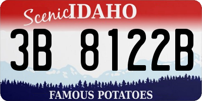 ID license plate 3B8122B