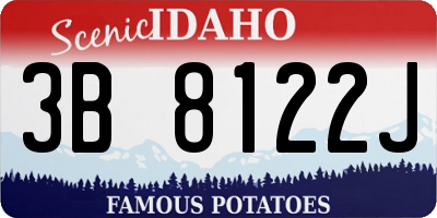 ID license plate 3B8122J