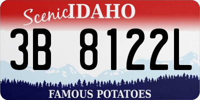 ID license plate 3B8122L