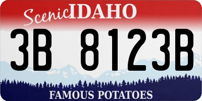 ID license plate 3B8123B