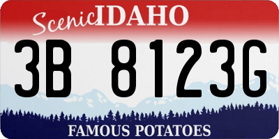 ID license plate 3B8123G