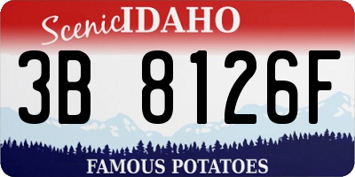ID license plate 3B8126F