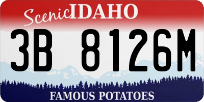 ID license plate 3B8126M