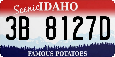 ID license plate 3B8127D