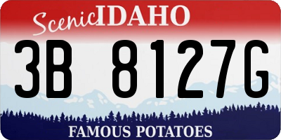 ID license plate 3B8127G