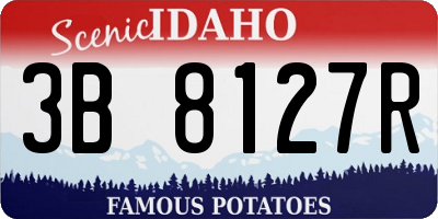 ID license plate 3B8127R