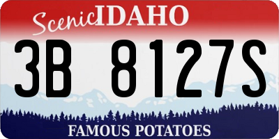 ID license plate 3B8127S
