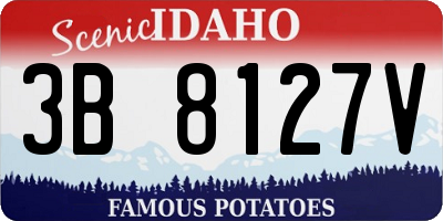 ID license plate 3B8127V