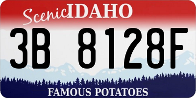 ID license plate 3B8128F