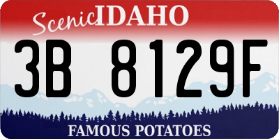 ID license plate 3B8129F