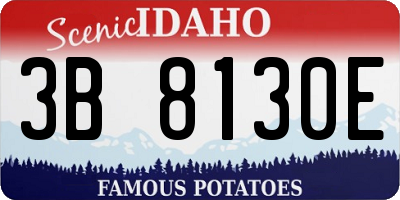 ID license plate 3B8130E