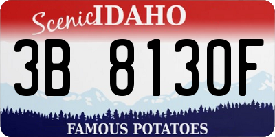 ID license plate 3B8130F