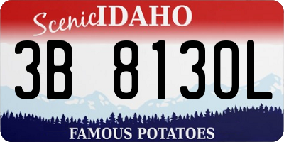 ID license plate 3B8130L