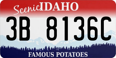 ID license plate 3B8136C