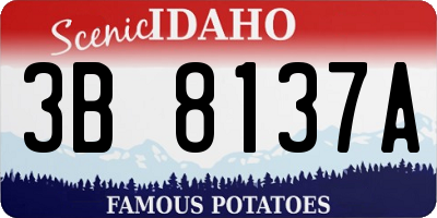ID license plate 3B8137A