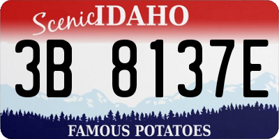 ID license plate 3B8137E
