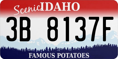 ID license plate 3B8137F