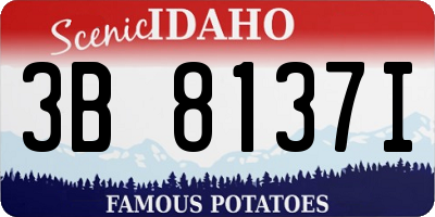 ID license plate 3B8137I