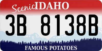 ID license plate 3B8138B