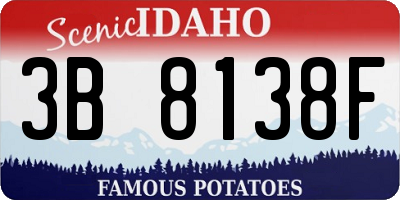 ID license plate 3B8138F