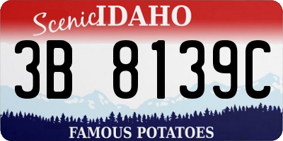 ID license plate 3B8139C