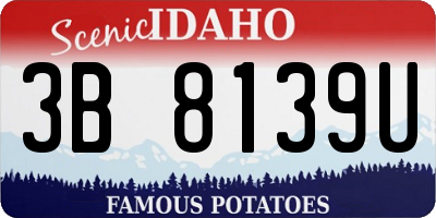 ID license plate 3B8139U