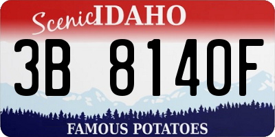 ID license plate 3B8140F