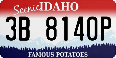 ID license plate 3B8140P