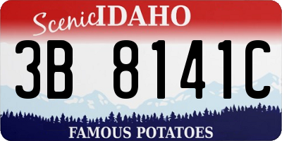ID license plate 3B8141C