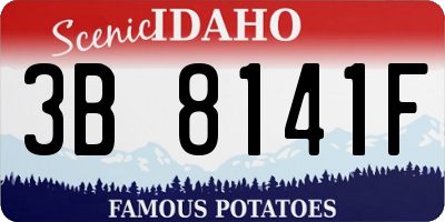 ID license plate 3B8141F