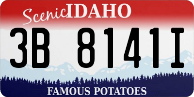 ID license plate 3B8141I