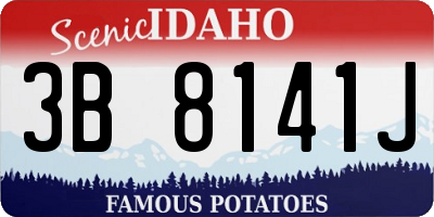 ID license plate 3B8141J