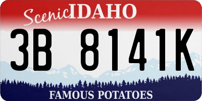 ID license plate 3B8141K