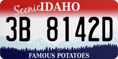ID license plate 3B8142D