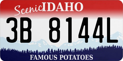 ID license plate 3B8144L