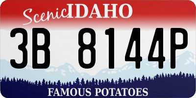 ID license plate 3B8144P
