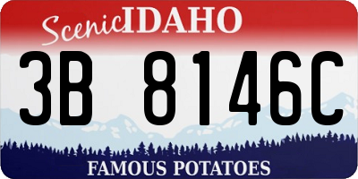 ID license plate 3B8146C