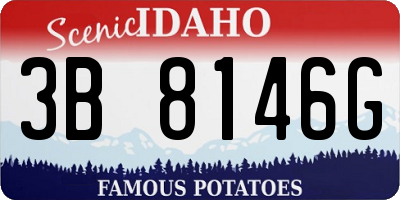 ID license plate 3B8146G