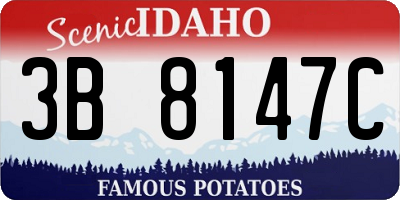 ID license plate 3B8147C