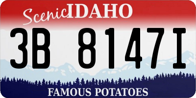 ID license plate 3B8147I