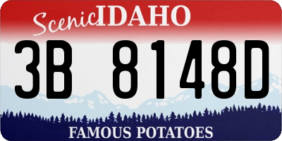 ID license plate 3B8148D