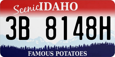 ID license plate 3B8148H