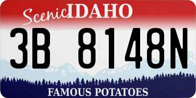 ID license plate 3B8148N