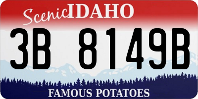 ID license plate 3B8149B